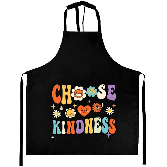 Retro Vintage Choose Kindness Lover Spiritual Aprons