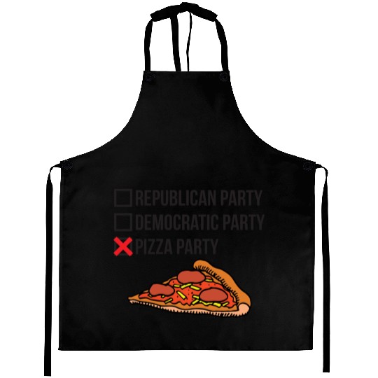 Republican Party vs Democratic Party vs Pizza Part Aprons