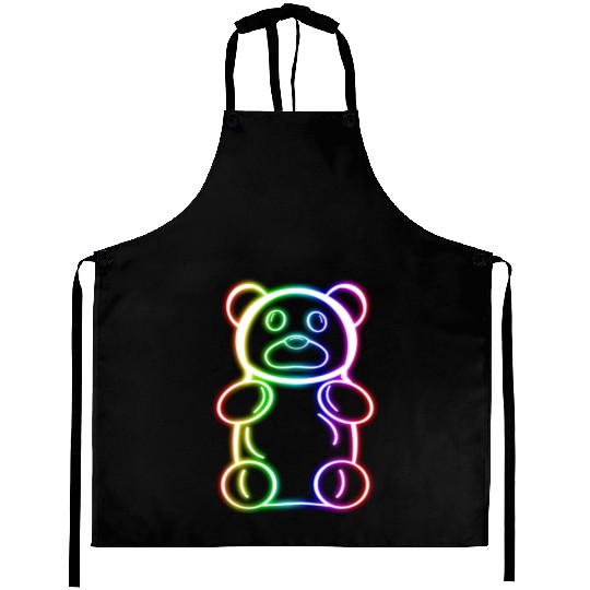 Neon Rainbow Gummy Bear Aprons