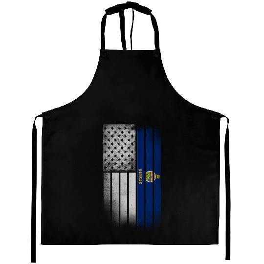 USA Vintage Kansas State Flag Aprons