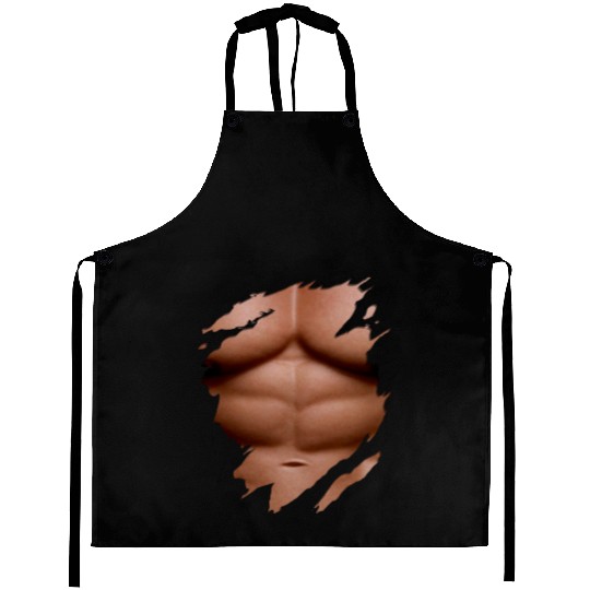 Ripped Aprons Chest Six Pack Abs Muscles