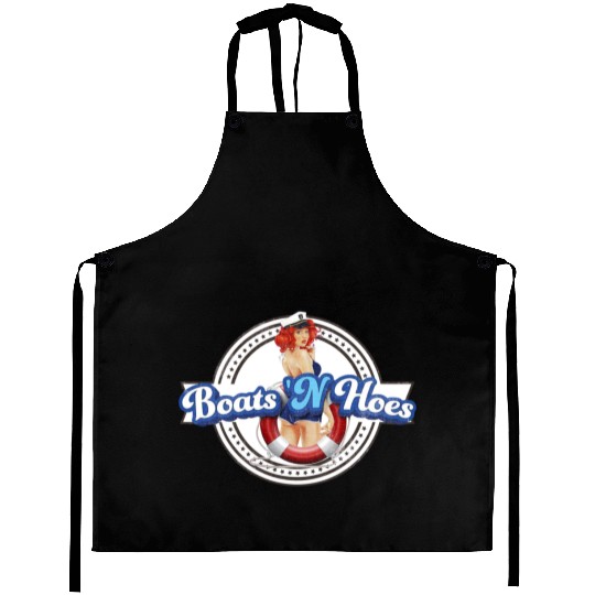 BOATS 'N HOES STEP BROTHERS SEXY LOGO Aprons