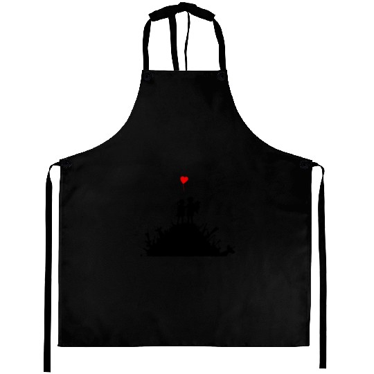 Banksy Graffiti Street Art War and Love Guns Heart Aprons