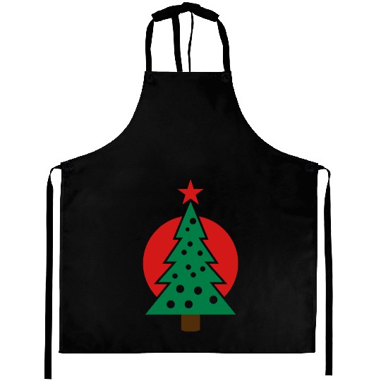 christmas tree with circle Aprons