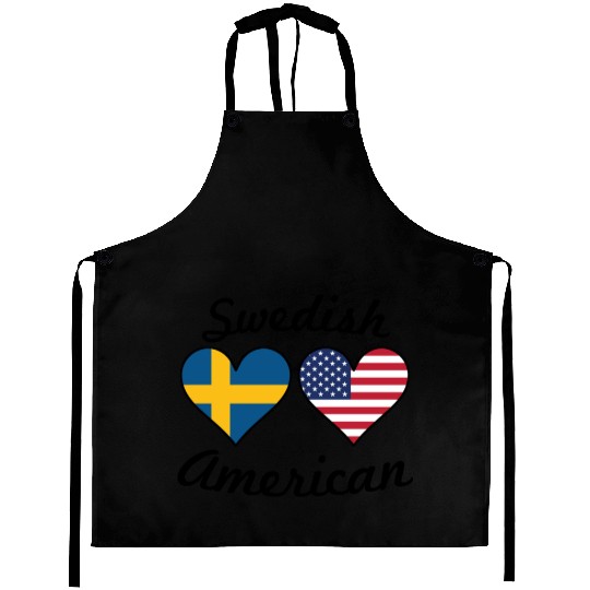 Swedish American Flag Hearts Aprons