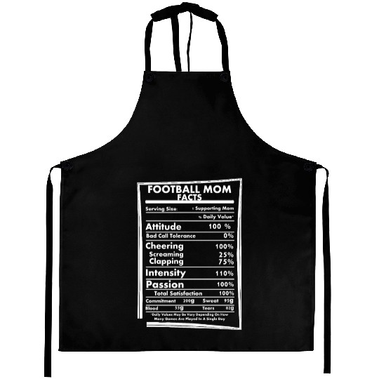 Football Mom Facts Daily Values May Be Vary Aprons