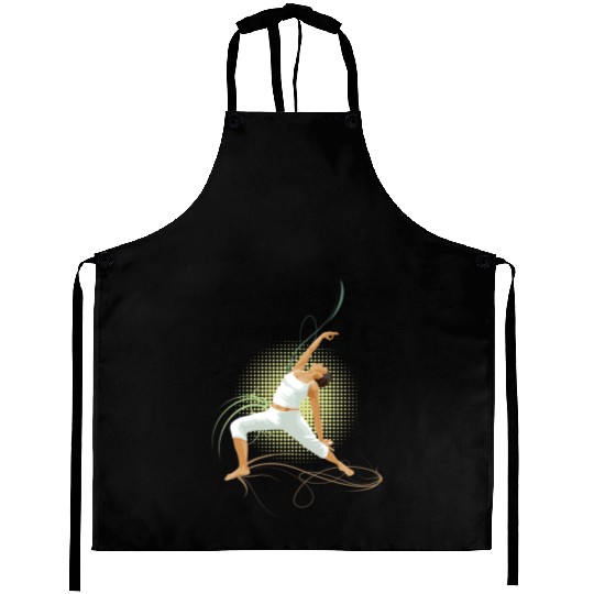 Yoga Woman Aprons