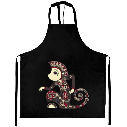 Aztec Monkey Aprons