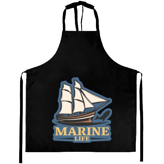 marine life logo Aprons