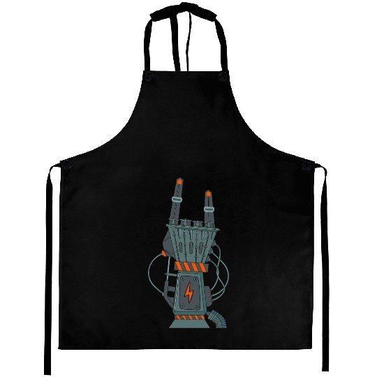 hard rock horns robot Aprons
