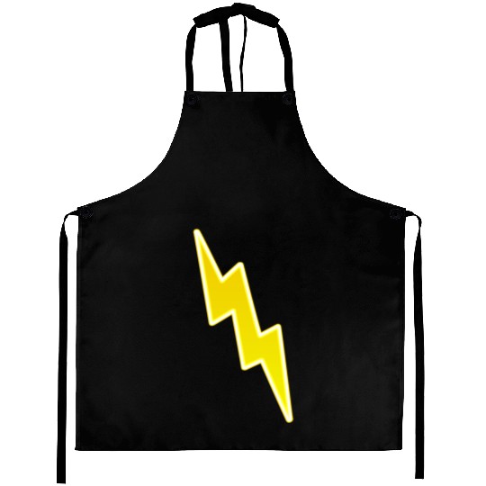 Zap - Yellow Lightning Bolt Aprons