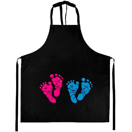 Twin Baby Feet - Pregnancy - Maternity - Mom to be Aprons