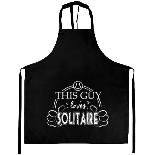 Guy Loves Solitaire Aprons