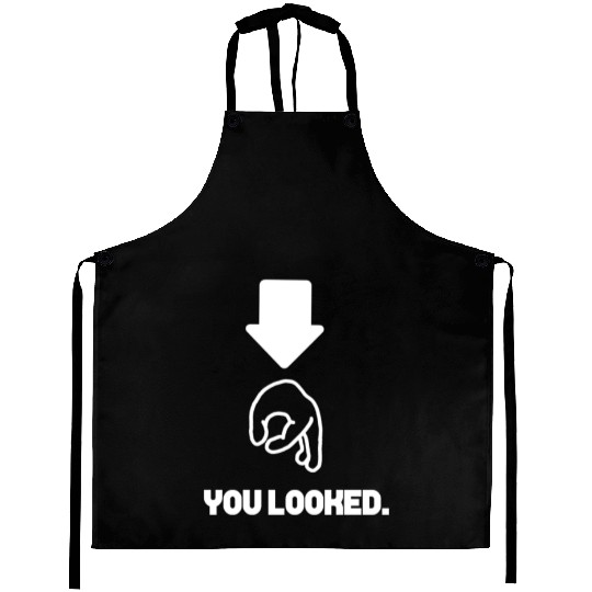 You Looked Funny Hand Circle Game Point Arrow Down Aprons