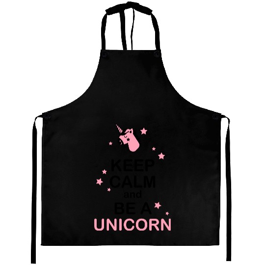 keep calm unicorn Aprons