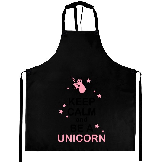 keep calm unicorn Aprons