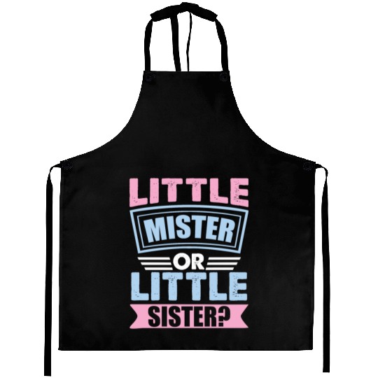 Little Mister Or Little Sister | Gender Reveal Aprons