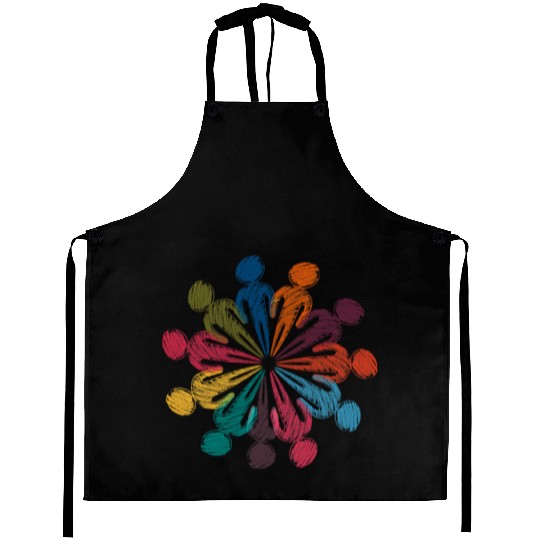 weltfrieden auf erden world peace on earth love179 Aprons