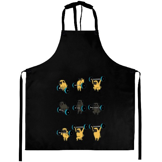 Pug Gym Aprons