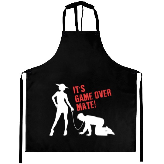 Funny Grunge Game Over Mate Stag Night Party Aprons
