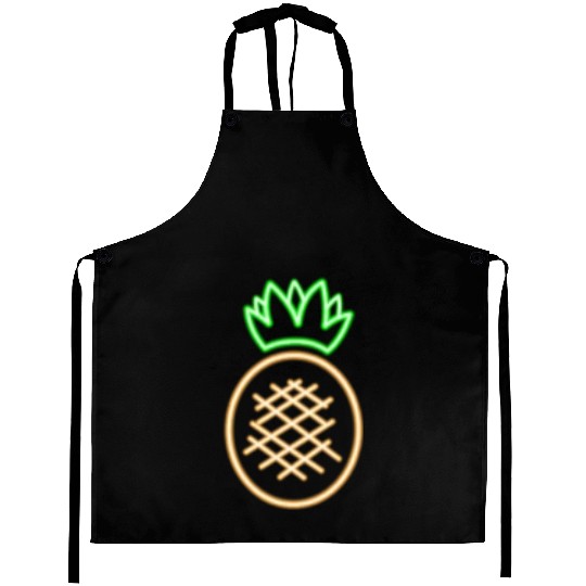 Neon Pineapple Pocket Glow Party Fruit Costume Aprons