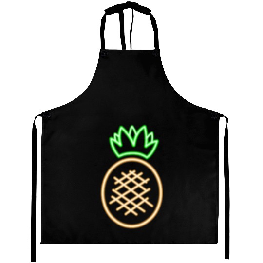 Neon Pineapple Pocket Glow Party Fruit Costume Aprons