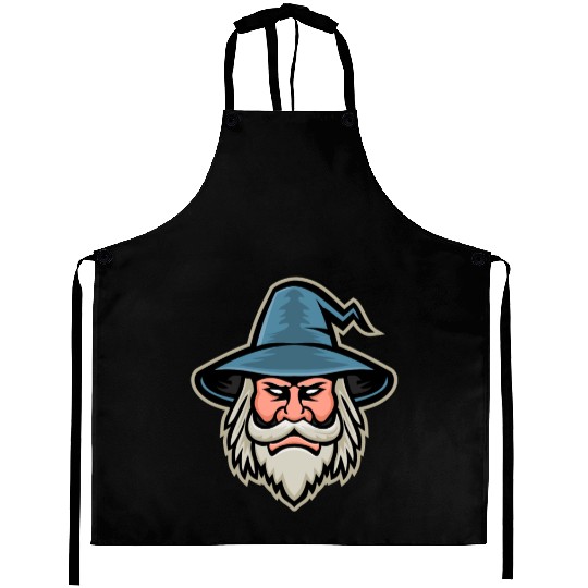 Wizard Head Mascot Aprons