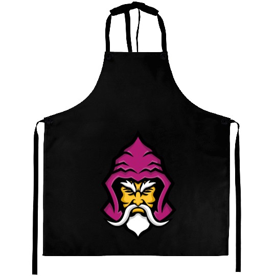 Wizard Head Front Mascot Aprons