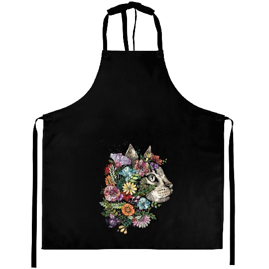 Flower Cat Aprons