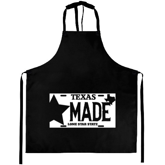 Texas - texas made lone star license plate Aprons