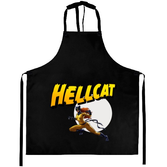 Mens Marvel Hell Cat Hella Cat Hellcat New cat Aprons