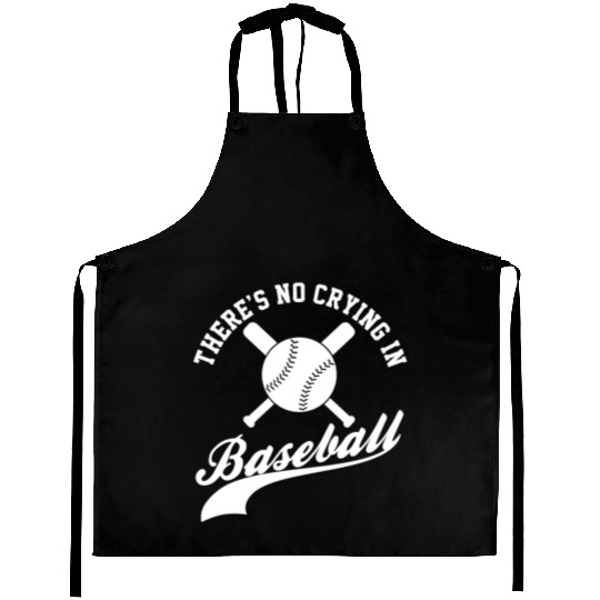 No Crying in Baseball Funny Sports Fan Aprons