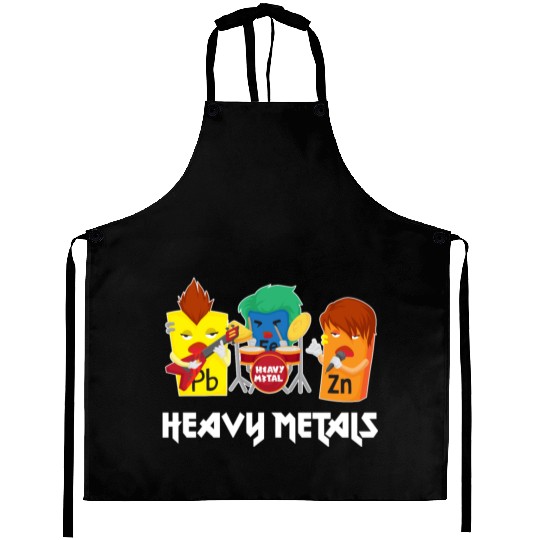 Funny Heavy Metals Chemistry Elements Rock Band Aprons