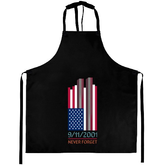 9-11-2001 We Will Never Forget - Patriot Day Aprons