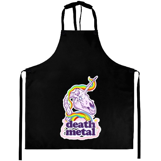 Death Metal Unicorn Aprons