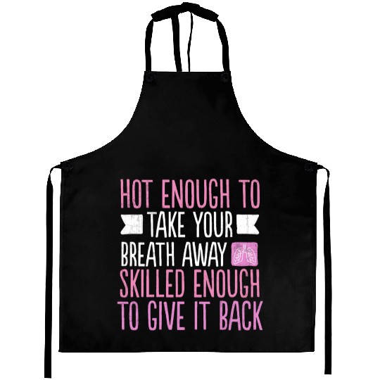 Funny Respiratory Therapist School Nurse Meme Gift Aprons