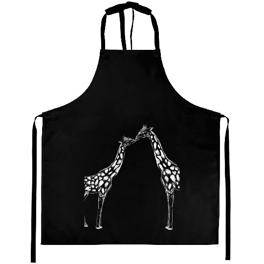 Giraffe Kissing Aprons