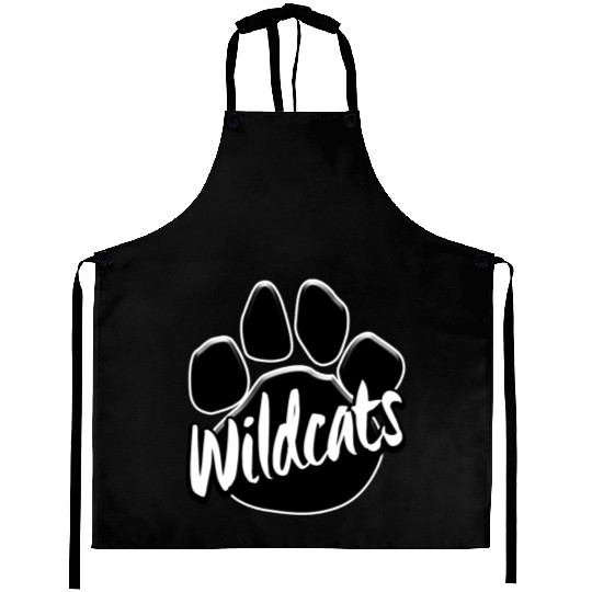 Wildcats Paw Print Mascot School Pride Aprons