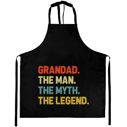 Grandad The Man The Myth The Legend Grandpa Aprons