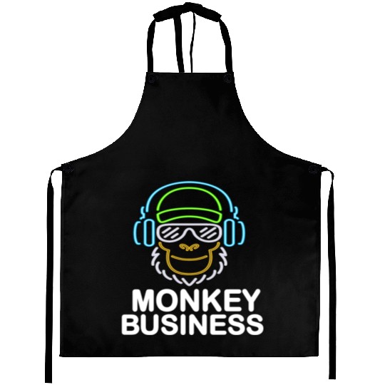monkey business Aprons