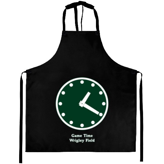 WRIGLEY FIELD SCOREBARD CLOCK IS CHICAGO CUBS GAME Aprons