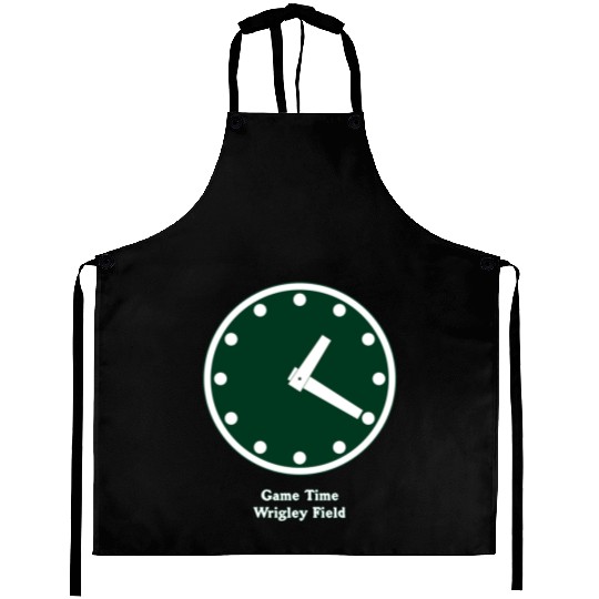 WRIGLEY FIELD SCOREBARD CLOCK IS CHICAGO CUBS GAME Aprons