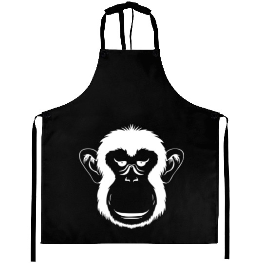 Bored Monkey Face Aprons