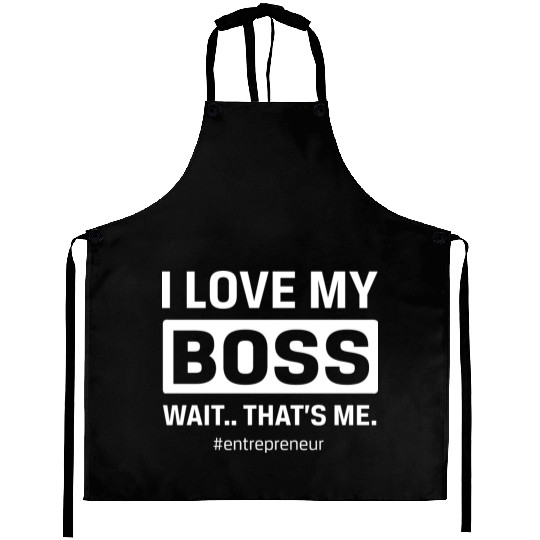 I Love My Boss Aprons
