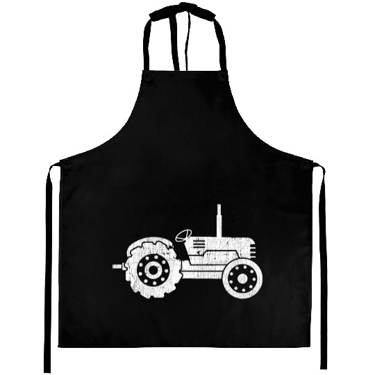 Tractor Driving Farmer Farming Farm Gift Aprons