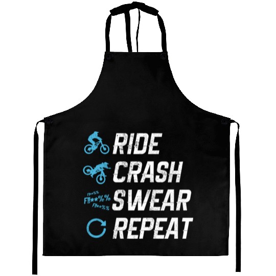 Mountain Bike - Ride Crash Swear Repeat Aprons