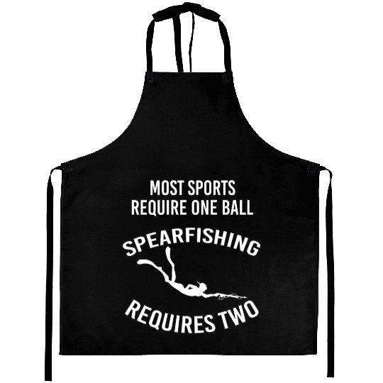 Freediving Spearfishing Hobby Aprons Funny Quote