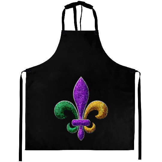 Mardi Gras New Orleans SaintsFleur De Lis Bling Aprons