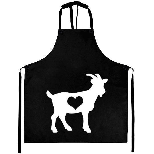Goat Goats Farmer Heart Love Aprons