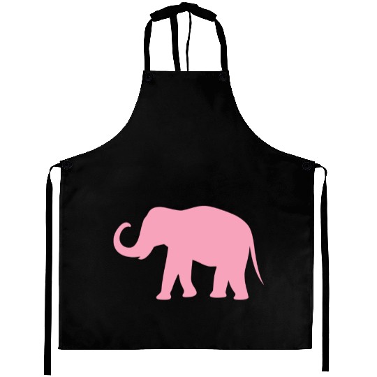 Pink Elephant Tribal Art Tribe Floral Paleo Cave Aprons